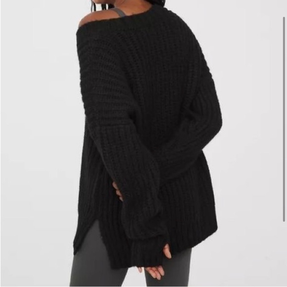 Aerie Black Cowl Neck Sweater